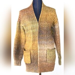 Christian Siriano Boho Fall Cardigan Women's S, Large Open  Front With Pockets..